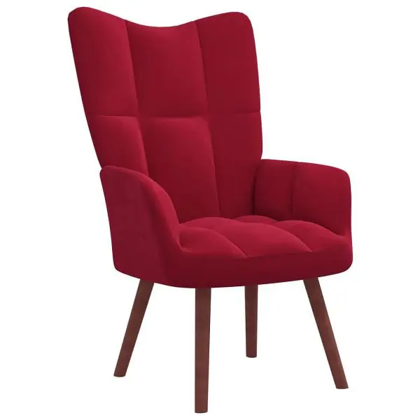 vidaXL Relaxsessel Weinrot Samt Polsterung: Schaumstoff 328056