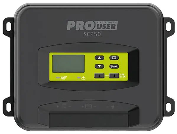 ProUser SCP50 Laderegler PWM 12 V, 24 V, 36 V, 48 V 50 für die autarke Stromversorgung