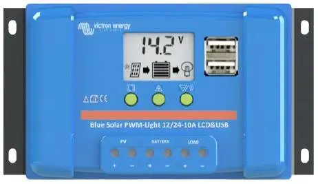 Victron Energy Blue-Solar PWM-LCD&USB Laderegler PWM 12 V, 24 V 30 mit Powerbank-Funktion