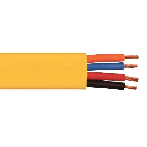 12 AWG 8C Bare Rotmetall Unshielded Yellow PVC 600V Flexifestoon PV-Flat UL Cable