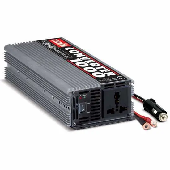 Telwin Converter 1000 - Stromkonverter Inverter von 12V DC bis zu 230V AC - Leistung 1000 W inkl. Aufstellstativ