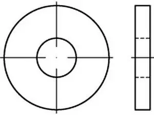 Scheiben DIN 6340 Stahl 17 galvanisch verzinkt vergütet getempert VE=S (50 Stück)