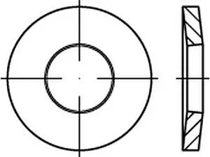 Spannscheiben DIN 6796 Federstahl 4 phosphatiert VE=S (5000 Stück)