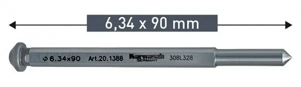 Karnasch Auswerferstift 634x90mm VE: 8 Stück 201388