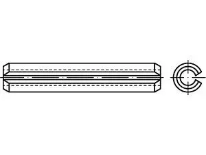 Spannstifte ISO 8752 Federstahl 10 x 160 VE=K (25 Stück)