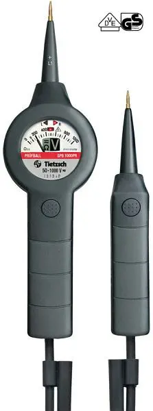 Tietzsch Prüfball SPB 1000PR analog Nennspannung: 50 - 1000 V AC/DC zuschantikbare Last und 30 mA FI-Auslösung Lastanzei...