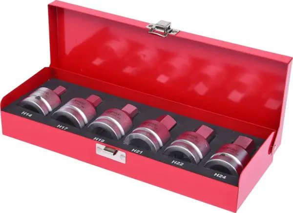 KS Tools 3/4" Kraft-Bit-Stecknuss-Satz 6-teilig 14-24mm 515.0000