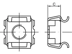 ART 88109 Käfigmuttern Stahl M 10 - 8 galvanisch verzinkt Typ SMG VE=S (1000 Stück)