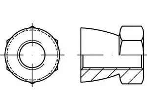 ART 88118 Diebstahlhemmende Muttern A1 / A2 M 12 x 9 1 VE=S (250 Stück)