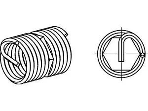 ART 88346 AMECOIL Gewindeeinsätze Typ SR BM 12 x 24 2 selbstgewissnd VE=S (15 Stück)