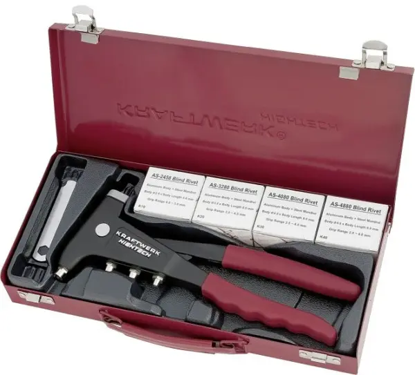 Kraftwerk Industrie-Handblindnietzangen-Satz Abmessungen: 320 x 148 x 48 mm 4261