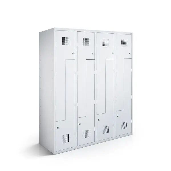 Rotstahl Z-Spind 8 Abteile Abteilbreite 30 cm BASIC Stollenfüße Lichtgrau 1151-040200-1202112-7035-7035BasicZYL