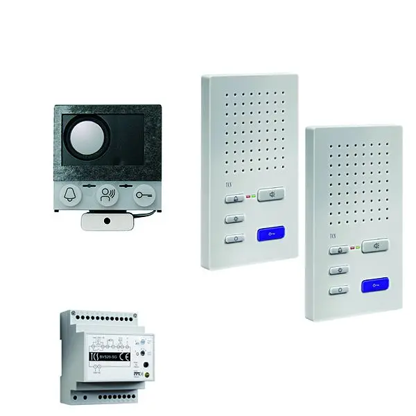 TCS audio:pack Einbau für 2 Wohneinheiten mit Einbaugeräuschvollsprecher ASI12000 + 3x Freisprecher ISW3030 + Skostspiel...