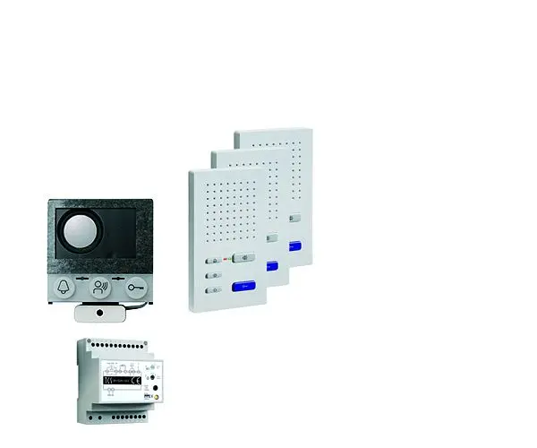 TCS audio:pack Einbau für 3 Wohneinheiten mit Einbaugeräuschvollsprecher ASI12000 + 3x Freisprecher ISW3030 + Skostspiel...