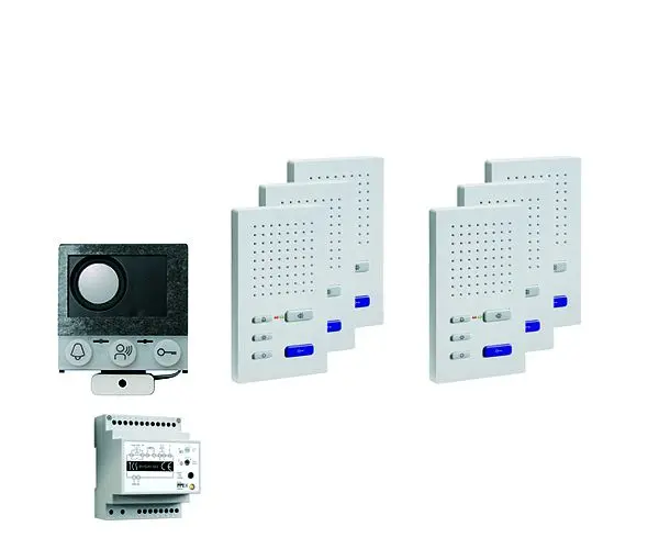 TCS audio:pack Einbau für 6 Wohneinheiten mit Einbaugeräuschvollsprecher ASI12000 + 6x Freisprecher ISW3030 + Skostspiel...