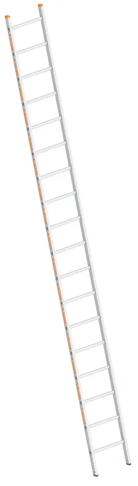Layher Sprossenanlegeleiter breit mit Traverse 18 Sprossen Länge: 520 m 1054018
