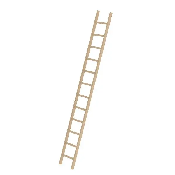 Munk Günzburger Steigtechnik Sprossen-Anlegeleiter Holz ohne Traverse 12 Sprossen 033112