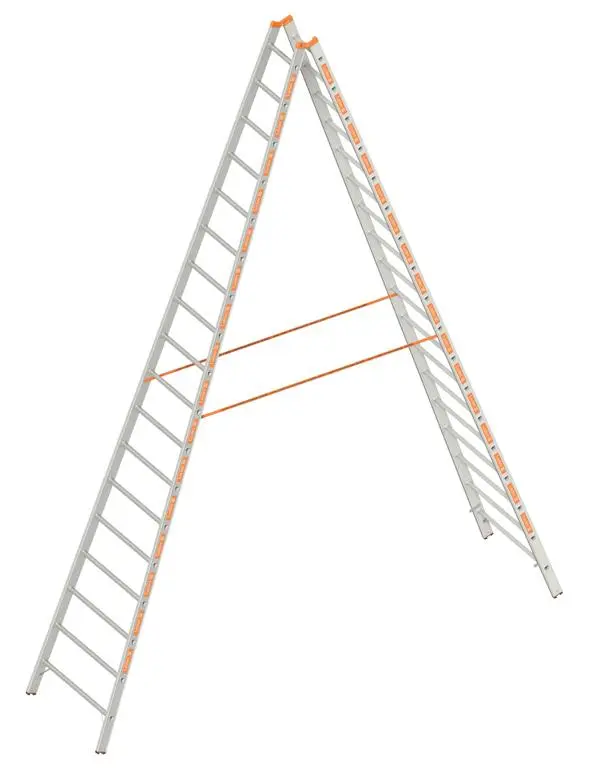 Layher Sprossenstehleiter ohne Traverse Länge: 520 m 18 Sprossen 1039018