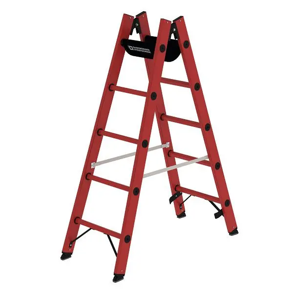 Munk Günzburger Steigtechnik Sprossen-Stehleiter GFK 2x5 Sprossen 036405