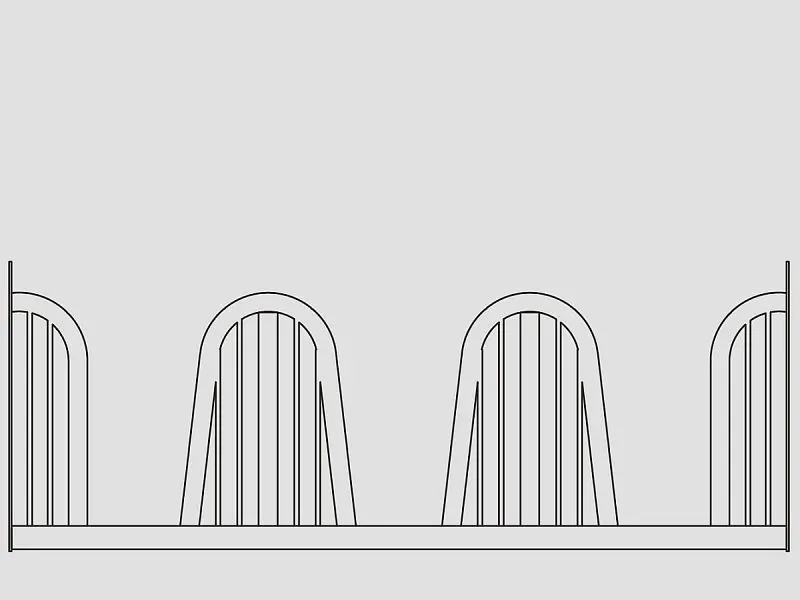 Growi Palisadenfressgitter-Segment 3 m - fest - für Quaderraufe "CF-Line Plus"2x3 10052762