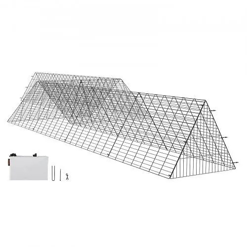 VEVOR Hühnertunnel 729 x 200 x 615 cm Hühnerstall für den Hof tragbare Freilaufgehege für draußen mit Eckrahmen 2 Set...