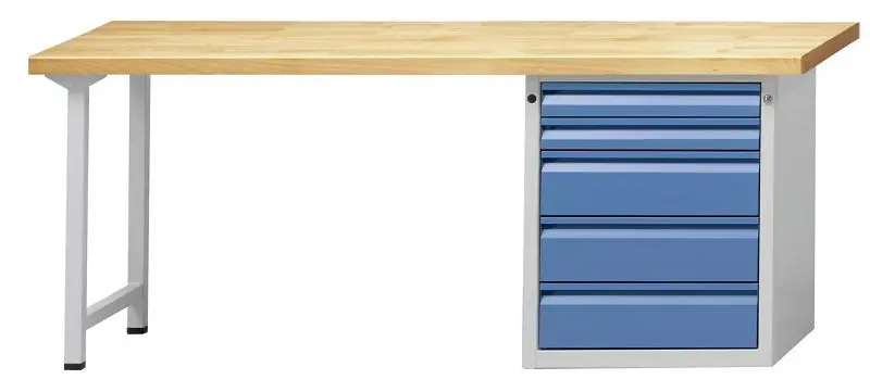 ANKE Werkbänke Kombiwerkbank Modell 826 E 2000 x 700 x 840 mm RAL 7035/5012 BMP 40 mm 510.940