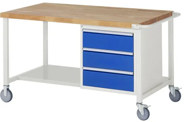 RAU Fahrbare Werkbank 8000 - Modell 8157 B1500 x T900 x H880 mm 15-8157A6-159B4S.11