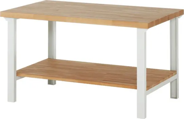 RAU Werkbank Serie 7000 - Baukasten-Konstruktion Buche-Massiv-Ablageboden 1500x840x900 mm 03-7000-7-159B4S.12