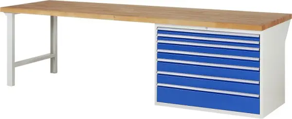 RAU Werkbank Serie 7000 - Modell 7717 B3000 x T900 x H890 mm 13-7717A1-309B4M.11