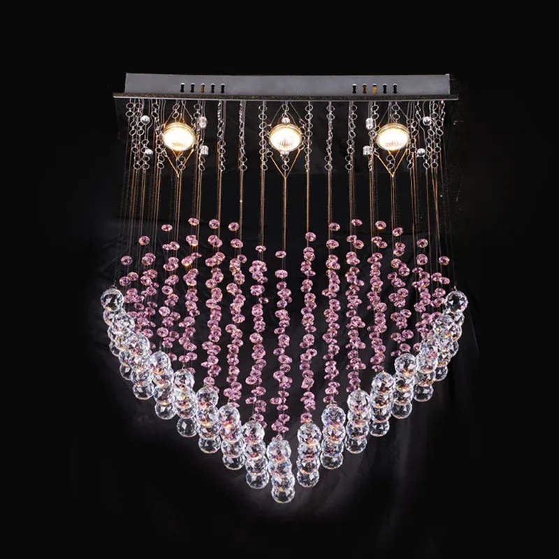 3 Glühbirnen Loving Heart Deckenbeleuchtung Nordic Atlas Nickel Crystal Bead Unterputzlampe