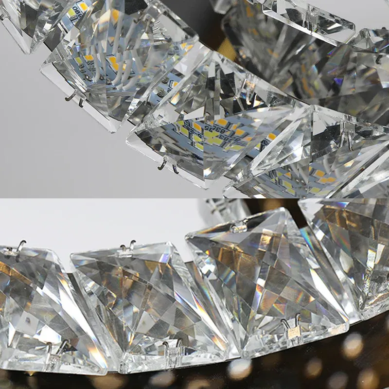 Kristall-Kronleuchter Autoform, moderne LED-Pendelleuchte Schwarz H7 oder H4 Sockel