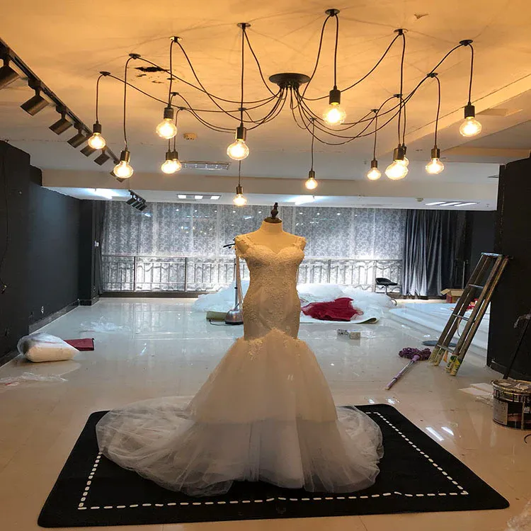 Multi-Licht-Edison-Glühbirnen-Anhänger im industriellen Stil, schwarze Spinnenform, Hängelampe für Wohnzimmer, Restaur...