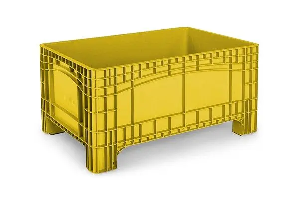 ALPHA NOAHBOX L Palettenbox 1200x800x580 mm mit 4 Füßen gelb 2908-GE