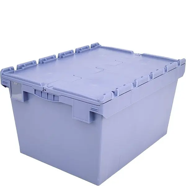 BITO Mehrwegbehälter MB Deckel/Bügel/Kufe /MBD86421R 800x600x423 taubenblau Deckel Rippenboden C0402-0037