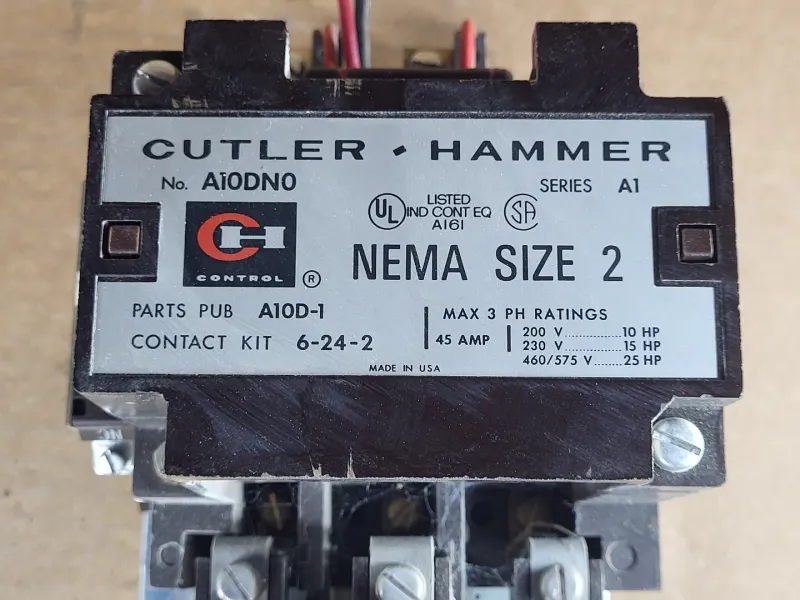 Notfall- 45 Amp, NEMA Size 2 Electric Motor Starter A10DN0