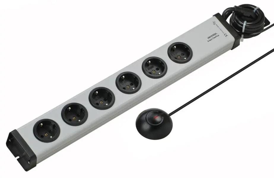 EHMANN Universal Steckdosenleiste 6-fach mit externem Taster 0200x00062381