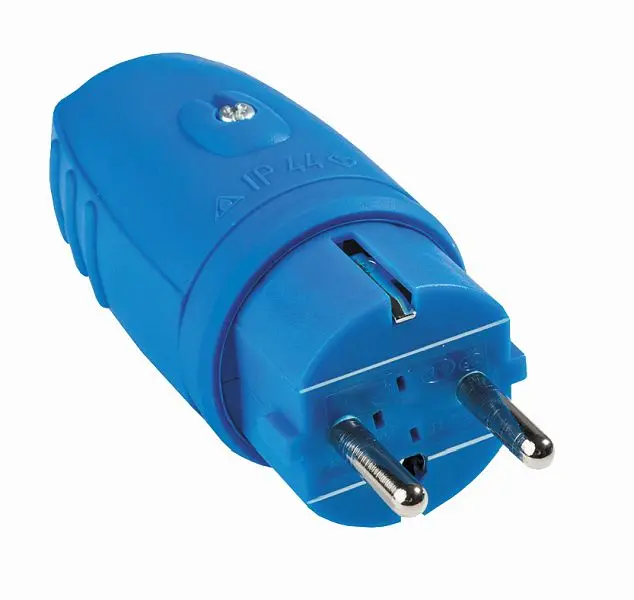 as-Schwabe Gummistecker blau doppelter Sicherheitkontakt maximale Querschnitt 25mm² 62401