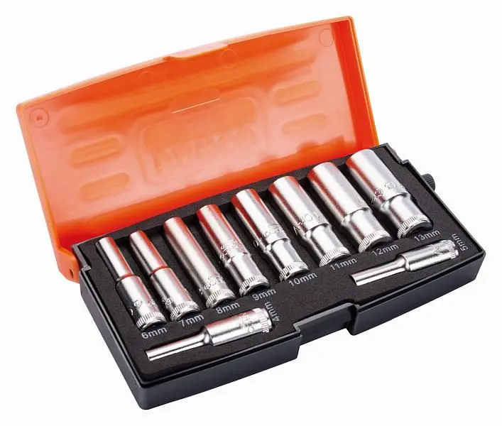 Bahco 1/4" Nuss-Satz lange Ausführung 10-teilig S0810L