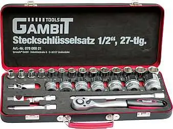 Gambit Nuss-Satz 1/2" 27-teilig 07800021