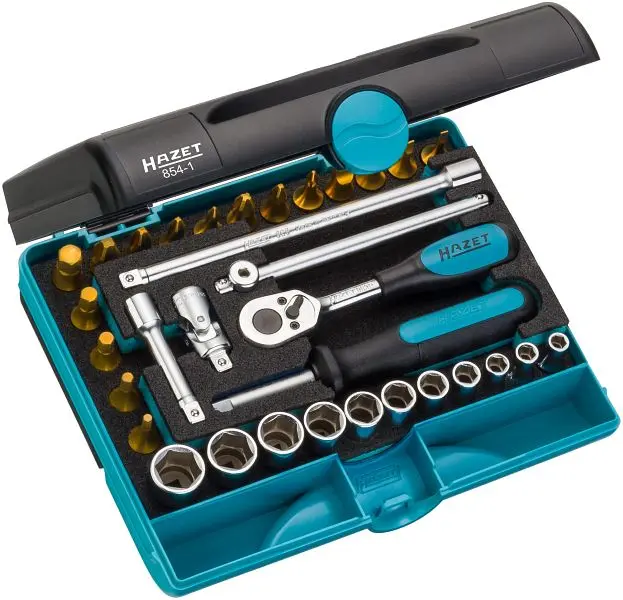 Hazet Nuss Satz Vierkant hohl 63 mm Außen-Sechskant-Tractionsprofil Innen-Sechskant Profil Kreuzschlitz Profil Anzahl Wer...