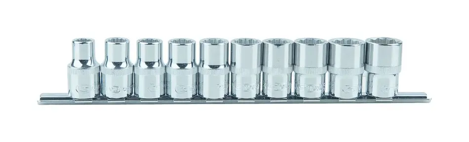 KS Tools 1/2" CHROMEplus 12kant-Stecknuss-Satz 10-teilig 10-19mm 918.0655