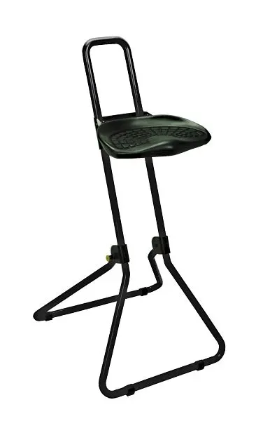 Lotz "Die Klappbare" Klappbare Stehhilfe PU-Sitz schwarz pflegeeinfach arretierbare Sitzhöhe 650-850mm ...