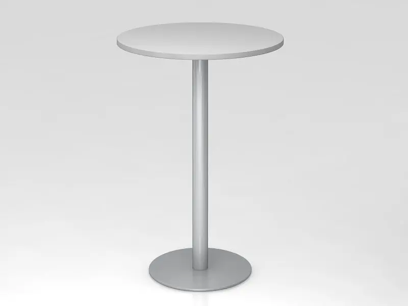 Hammerbacher Stehtisch 80cm rund Grau/Silber Gestell Silber VSTH08/5/S