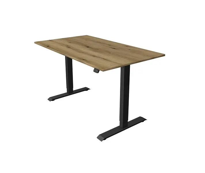 Kerkmann Sitz-/Stehtisch Move 1 anthrazit B 1400 x T 800 mm elektrisch höhenverstellbar von 740-1230 mm Eiche 10182755