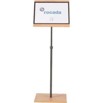 Rocada Stehpult Natural für Format A3 hoch/quer mit magnetischem Dokumentenhantiker Abmessungen 400 x 300 x 1000-1320 mm ...