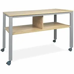 Rocada Stehtisch Executive Abmessungen 160x80x100 cm Gestell grau Platte Melamin buche 2008AD01