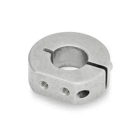 Ganter Geschlitzte Edelstahl-Stellringe mit Anbau-Gewindebohrungen (GN 7062.1-48-B25-NI-B) VE: 5 Stück 7062.1-48-B25-NI-B