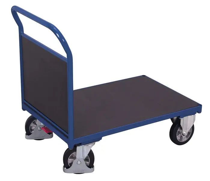 VARIOfit Stirnwandwagen mit Siebdruckplatte Ladefläche: 1.625 x 800 mm RAL 5010 enzianblau sw-800.183