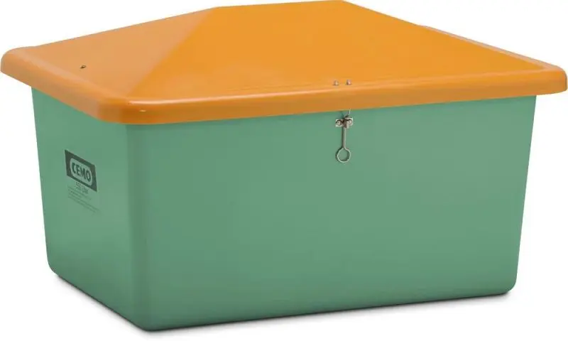 Cemo Streugutbehälter 550 l ohne Entnahme grün/orange 10837