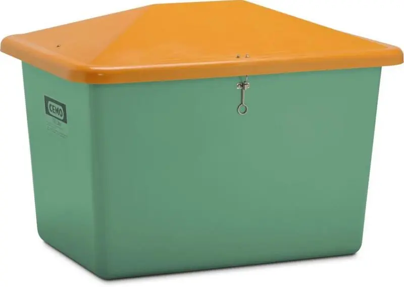 Cemo Streugutbehälter 700 l ohne Entnahme grün/orange 10839